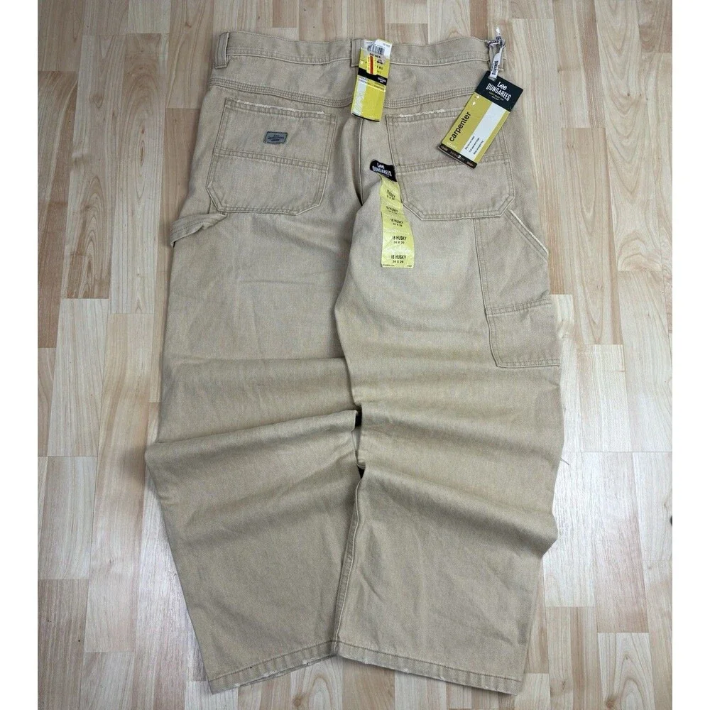 Vintage Y2K Lee Dungaree Carpenter Jeans / Pants / Size 34 x 29 / Baggy / Loose